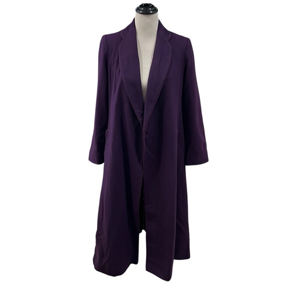 FLEURETTE Jackets & Blazers - Fleurette Vintage Union Tag Virgin Wool Purple Jacket Coat Anglo Fabrics Merino